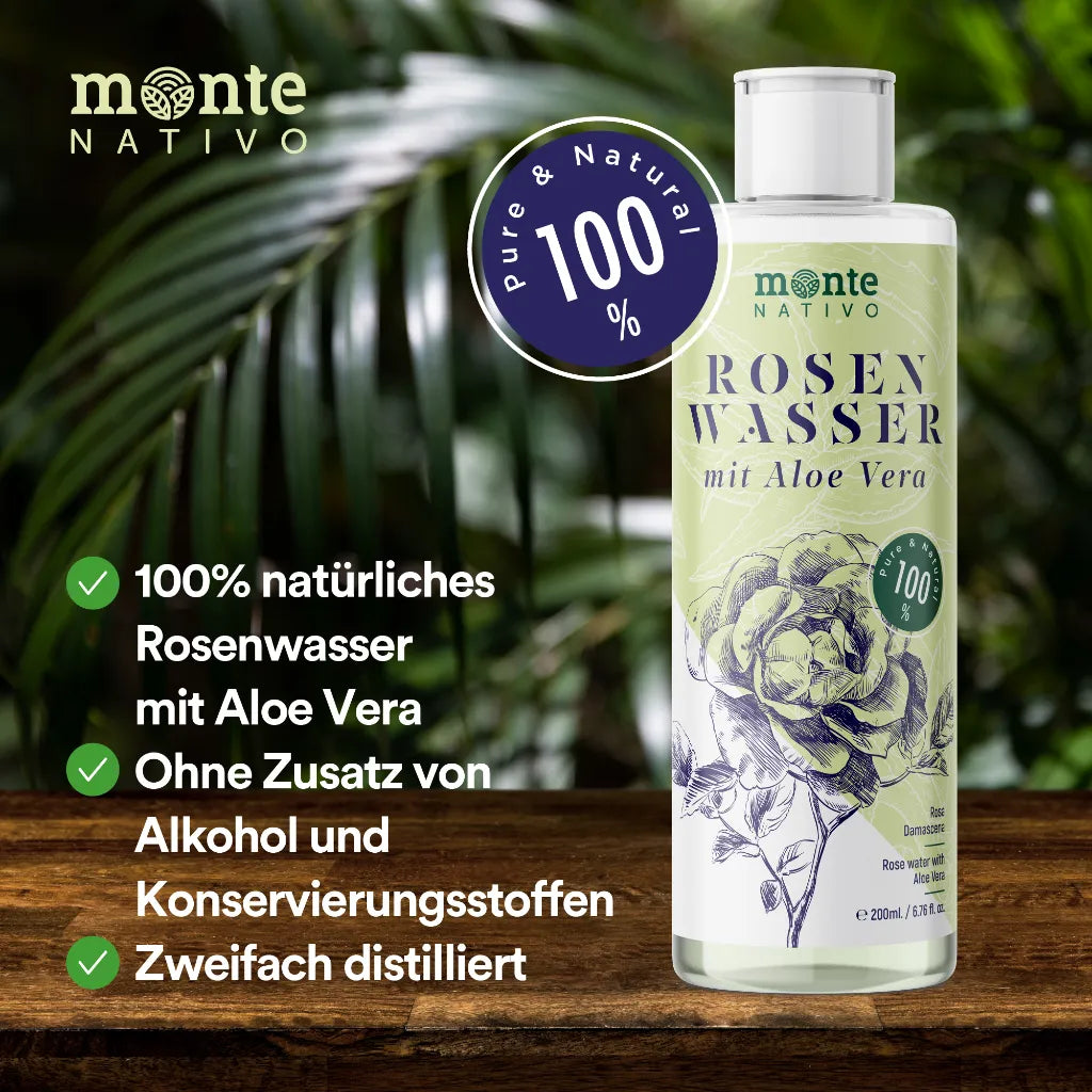 Rosenwasser mit Aloe Vera (200 ml)